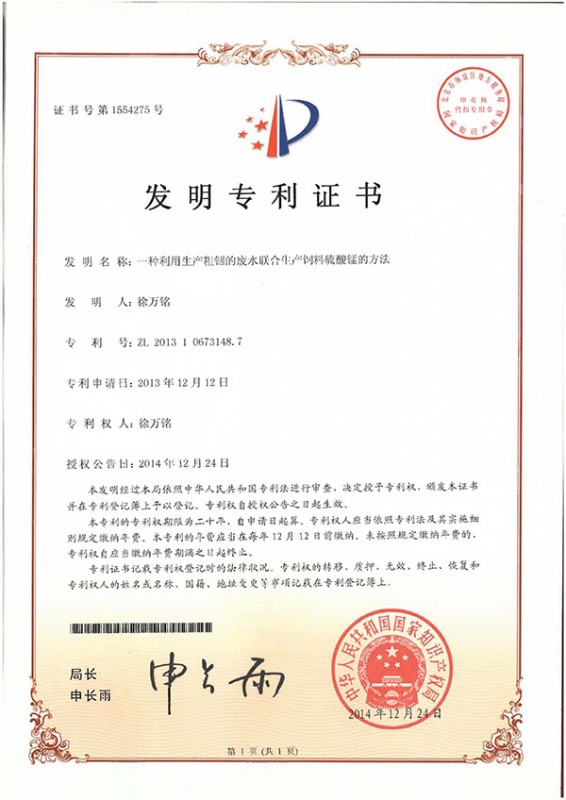 一種利用生產(chǎn)粗銦的廢水聯(lián)合生產(chǎn)